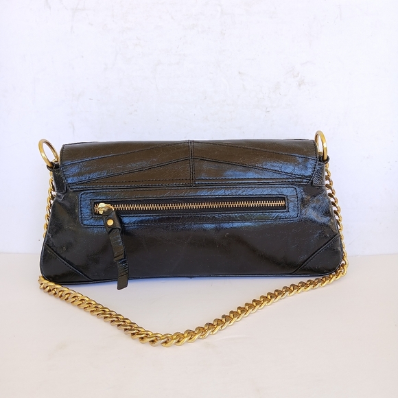 Charles David Leather Handbag Black Gold - Picture 3 of 9